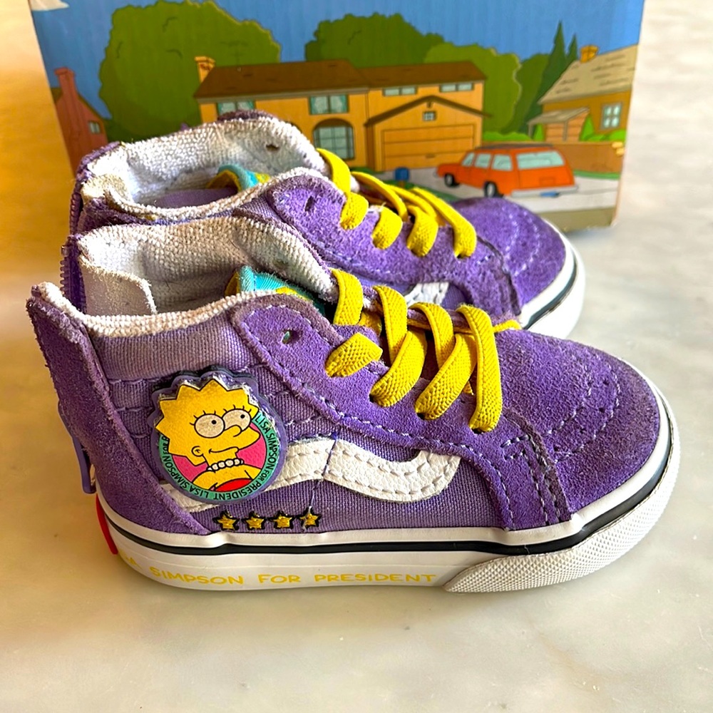 SOLD Vans x Simpsons Lisa for president hi tops